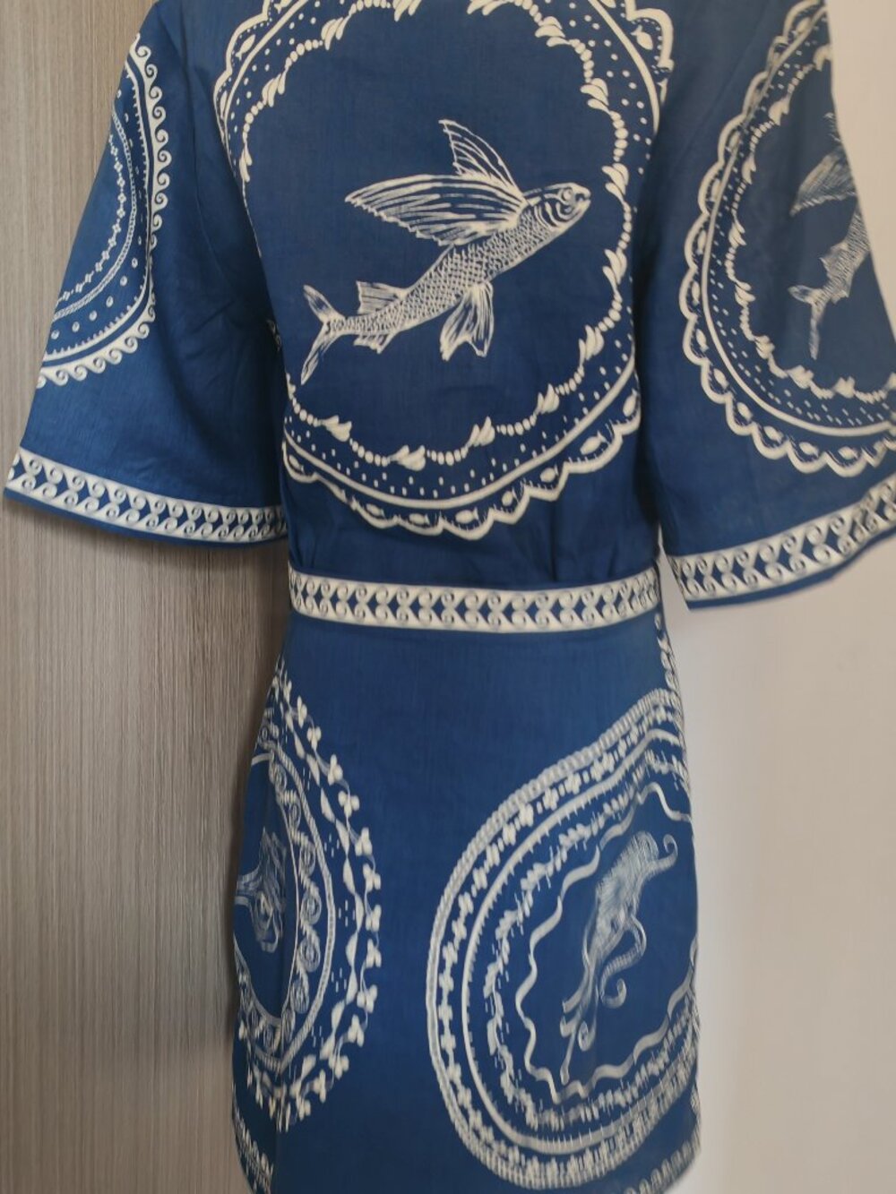 Alemaizosena floral pattern dark blue dress - Picture 5 of 11